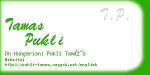 tamas pukli business card